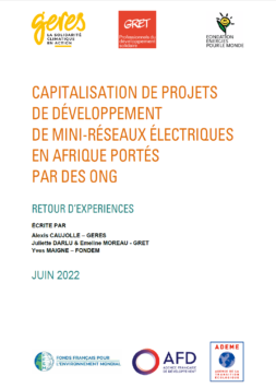 Publication d’une capitalisation sur les mini-réseaux pour l’accès à l’électricité en zone rurale en Afrique
